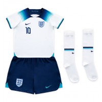 Anglicko Raheem Sterling #10 Domáci Detský futbalový dres MS 2022 Krátky Rukáv (+ trenírky)
